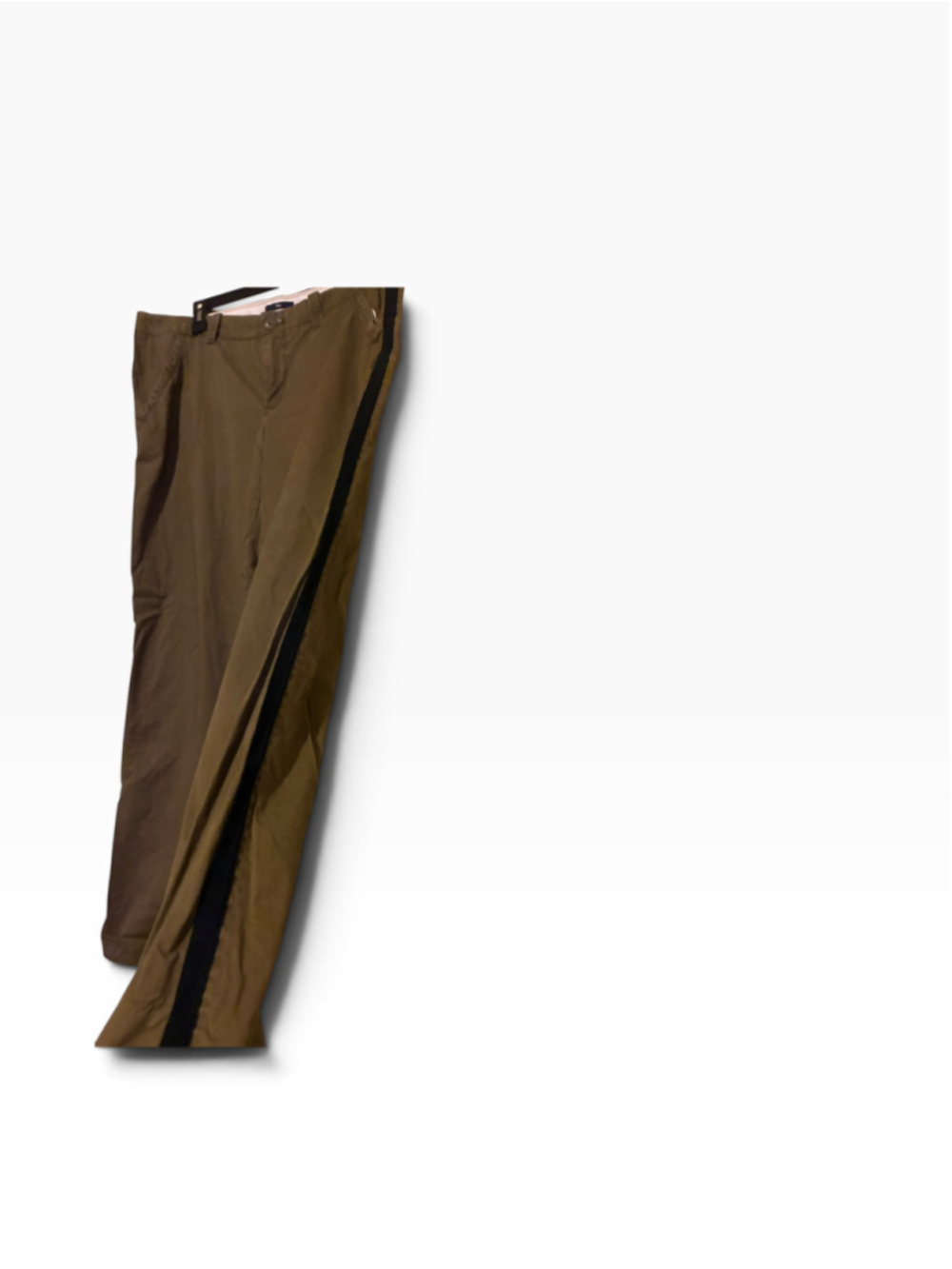 Women's Gap Olive Green Trousers with Black Side Stripe, Size 14 - Picture 3 of 4